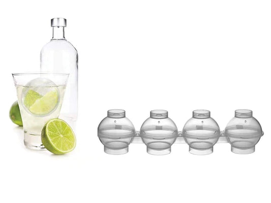 4 spherical ice tray - Diameter 5 cm each