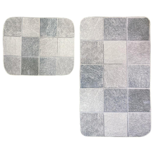 Set of 2 Thin Anti Skid Water Absorbent Mats